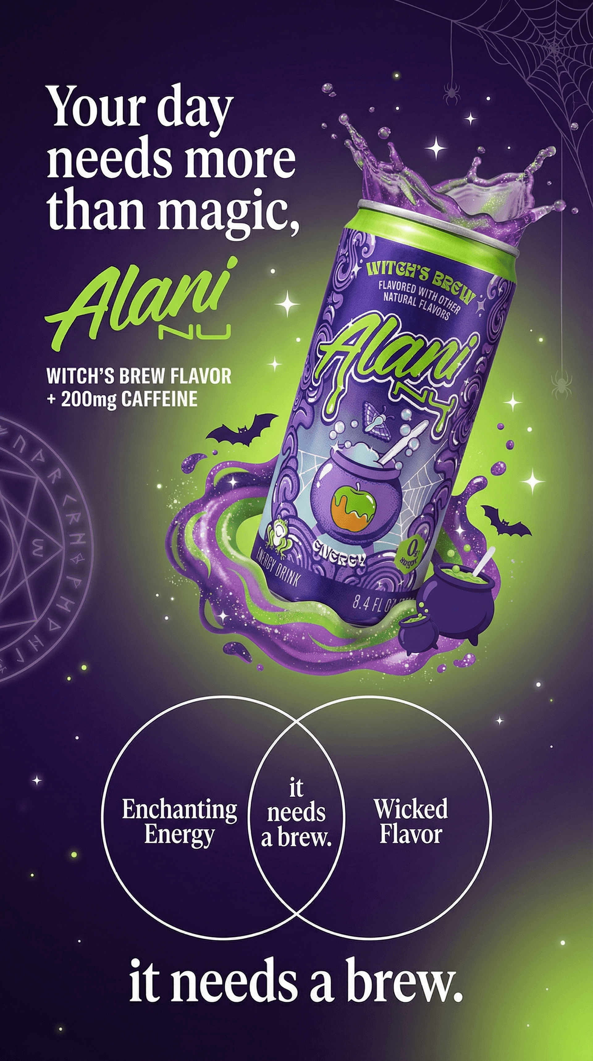 Alani Nu portrait ad created with AdDog