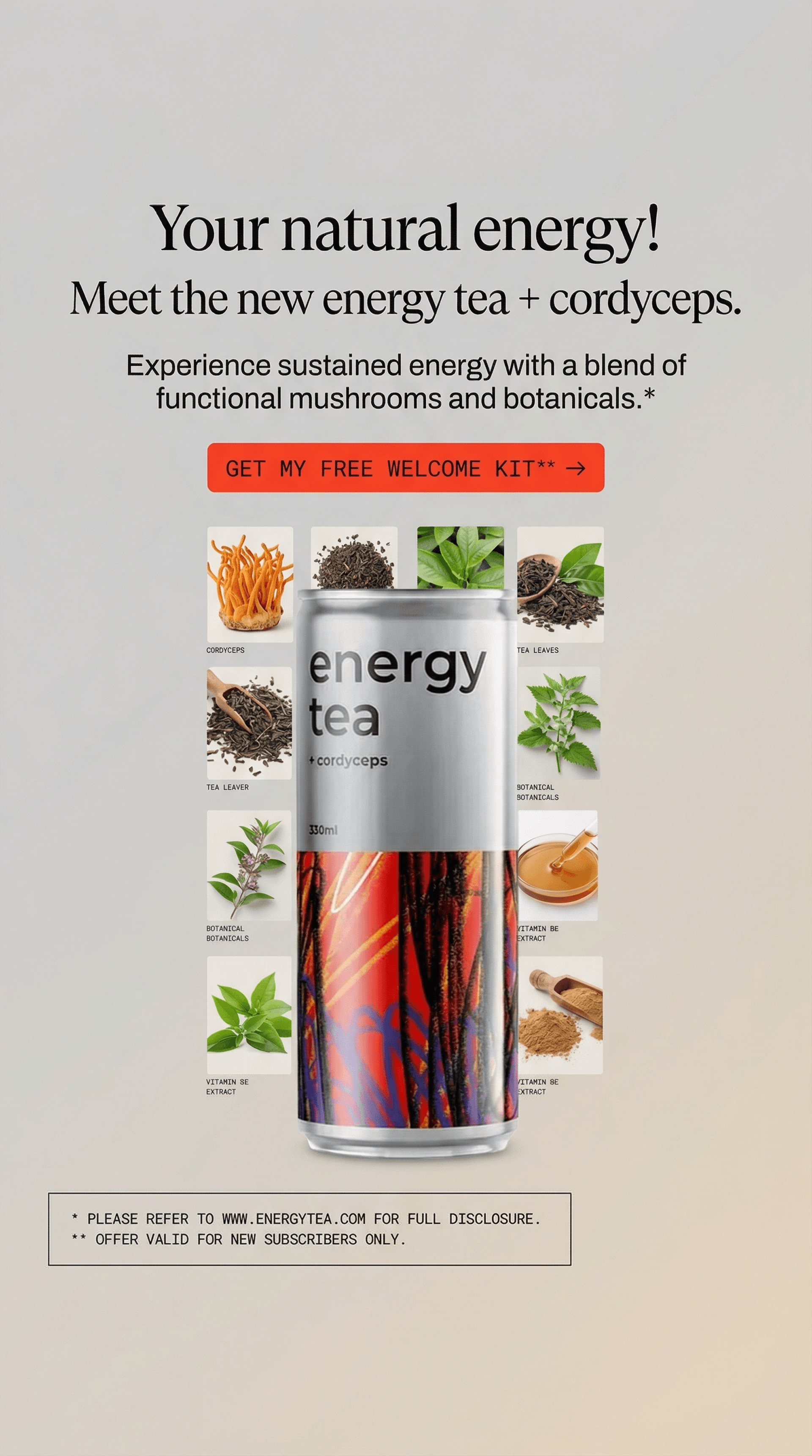 Energy drink portrait ad created with AdDog