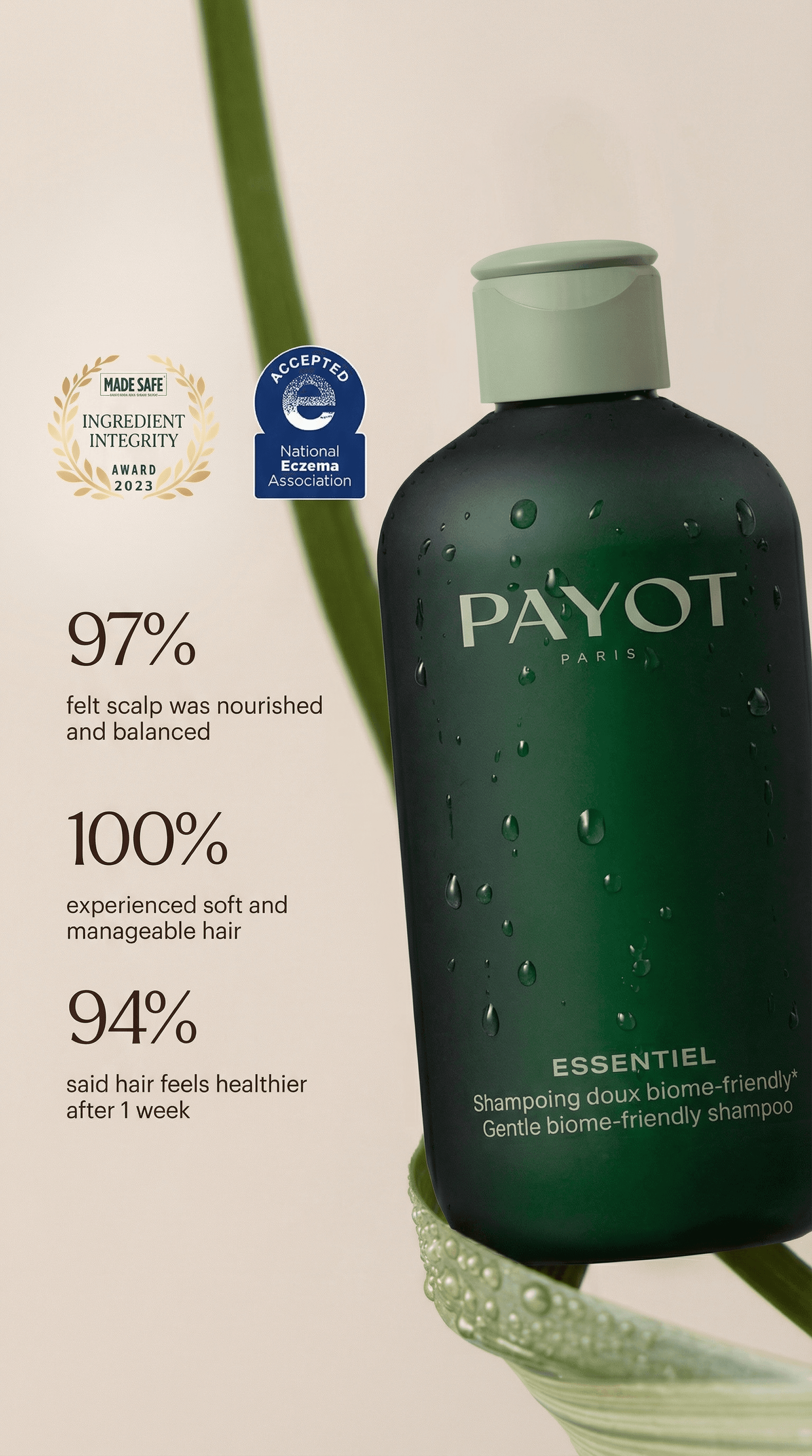 PAYOT Shampoo portrait ad created with AdDog
