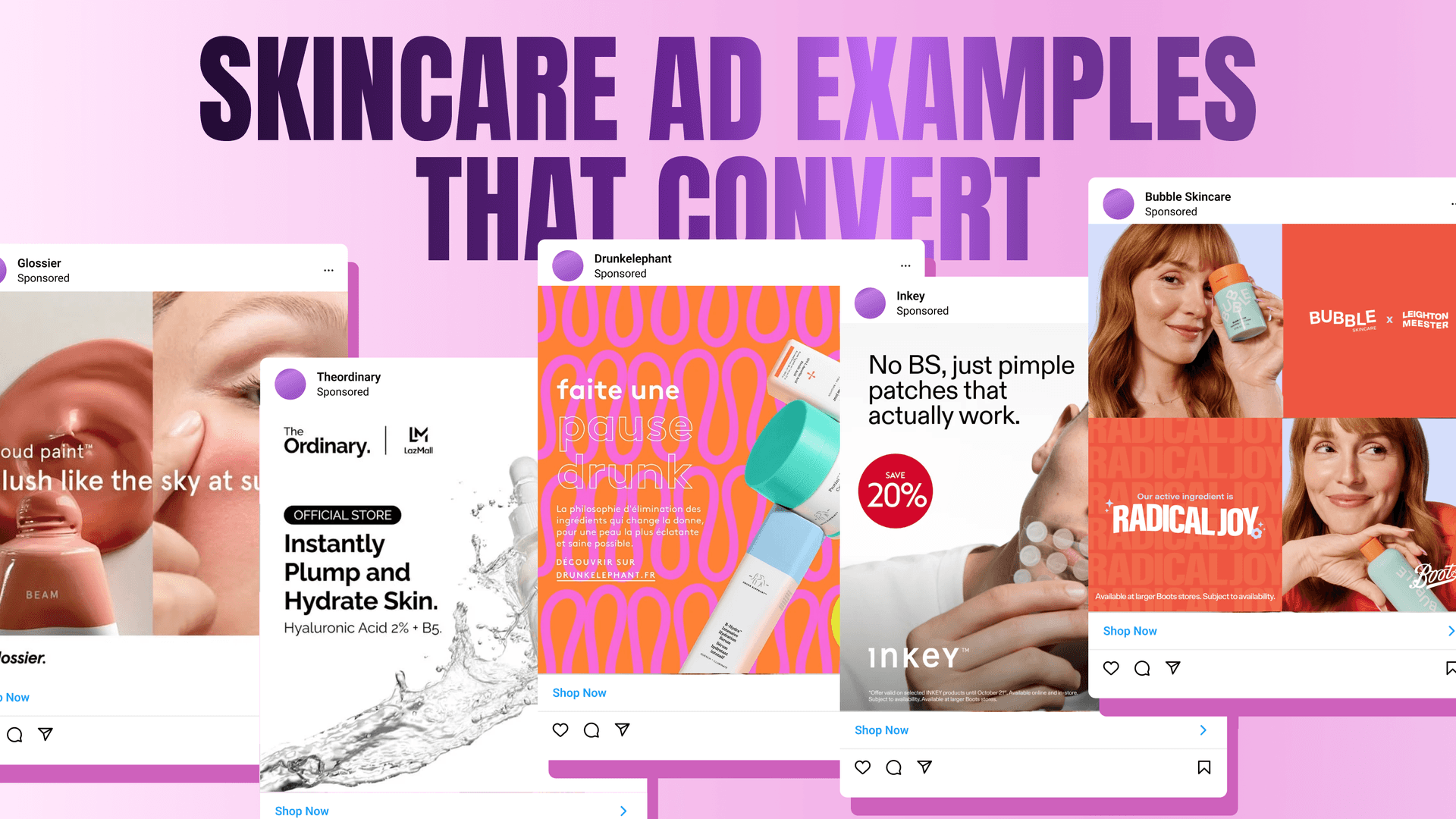 30+ skincare ad examples that convert in 2026
